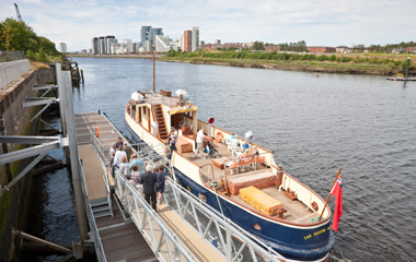 The Clyde Clipper at Water Row pontoon